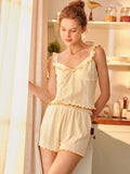 Soft Ruffled Knit Cami & Shorts Set