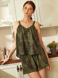 Forest Whisper Sleeveless Pajama Set