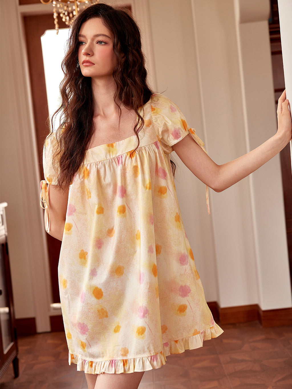 Cotton Short Sleeve Nightgown For Women