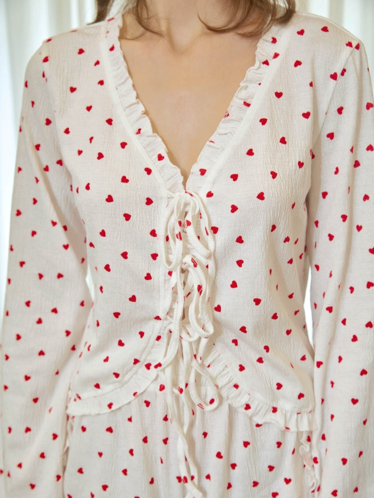 Cotton Long Sleeve Pant Pajamas Set For Women