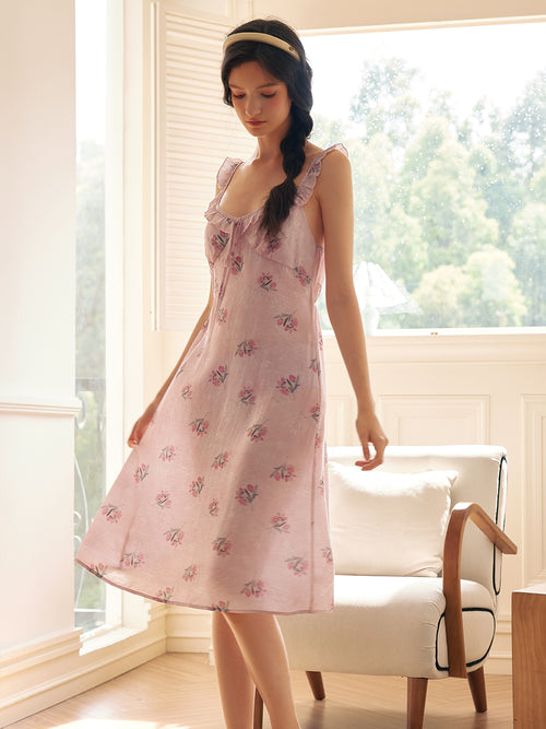 Blush Rose Ruffle Nightdress
