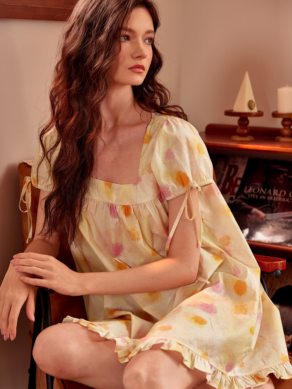 Cotton Short Sleeve Nightgown For Women