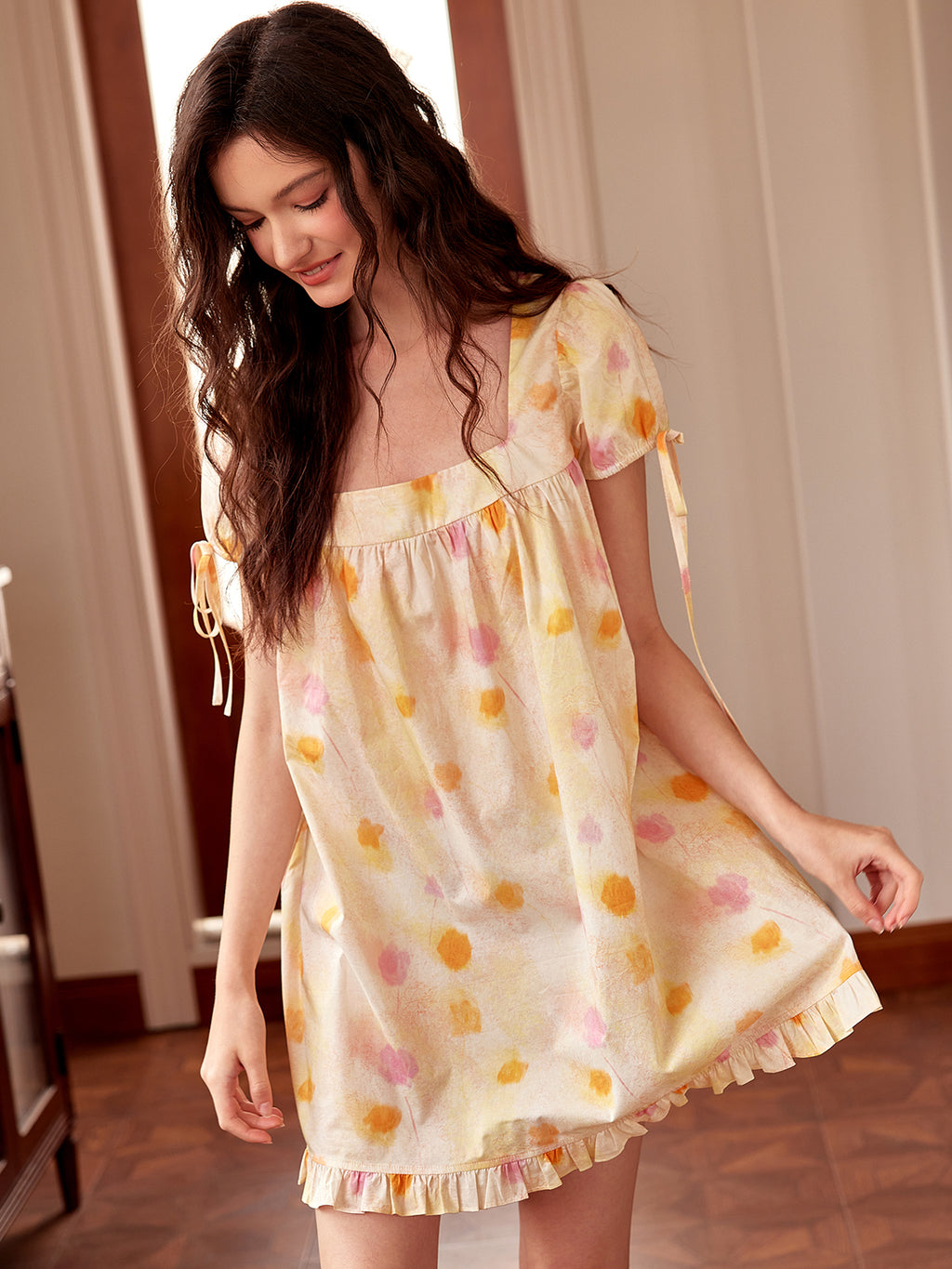 Cotton Short Sleeve Nightgown For Women