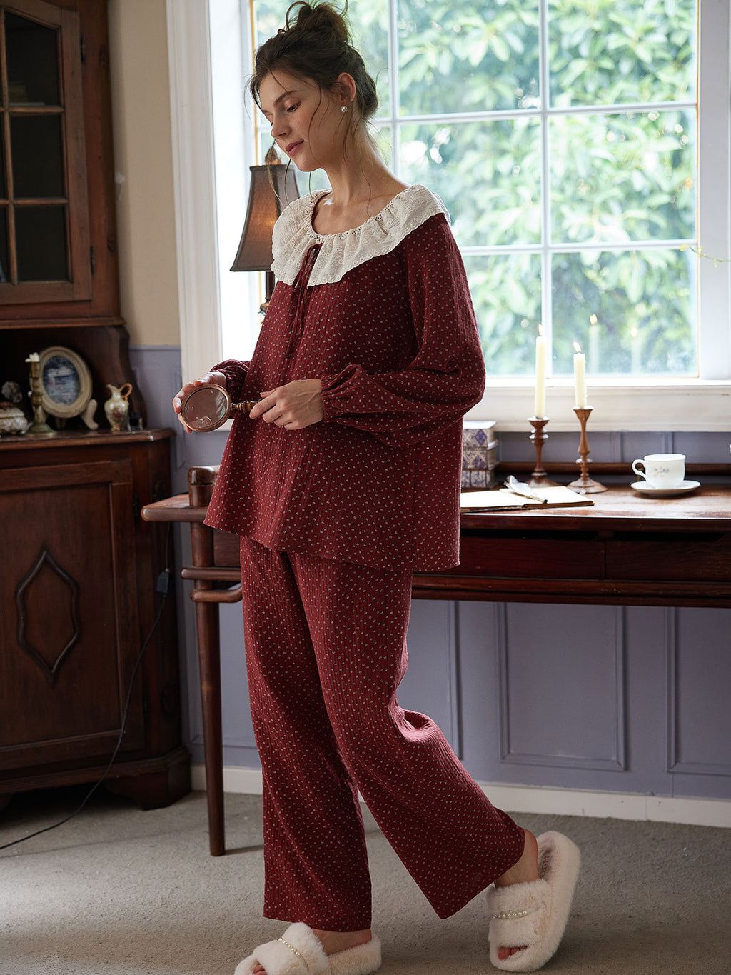 Vintage-Inspired Cozy Pajama Set