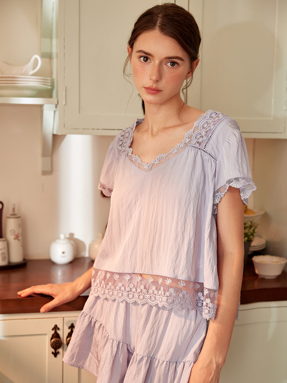 Short Sleeve Pajamas Set For Women