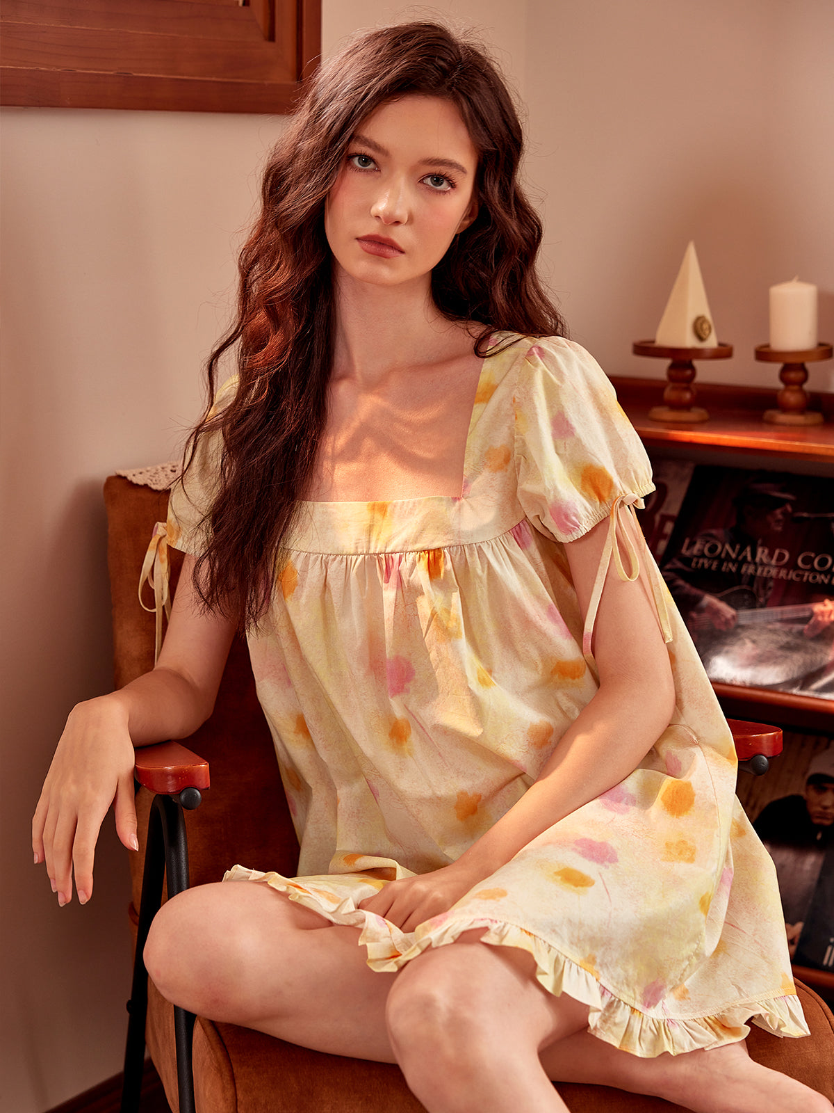 Cotton Short Sleeve Nightgown For Women