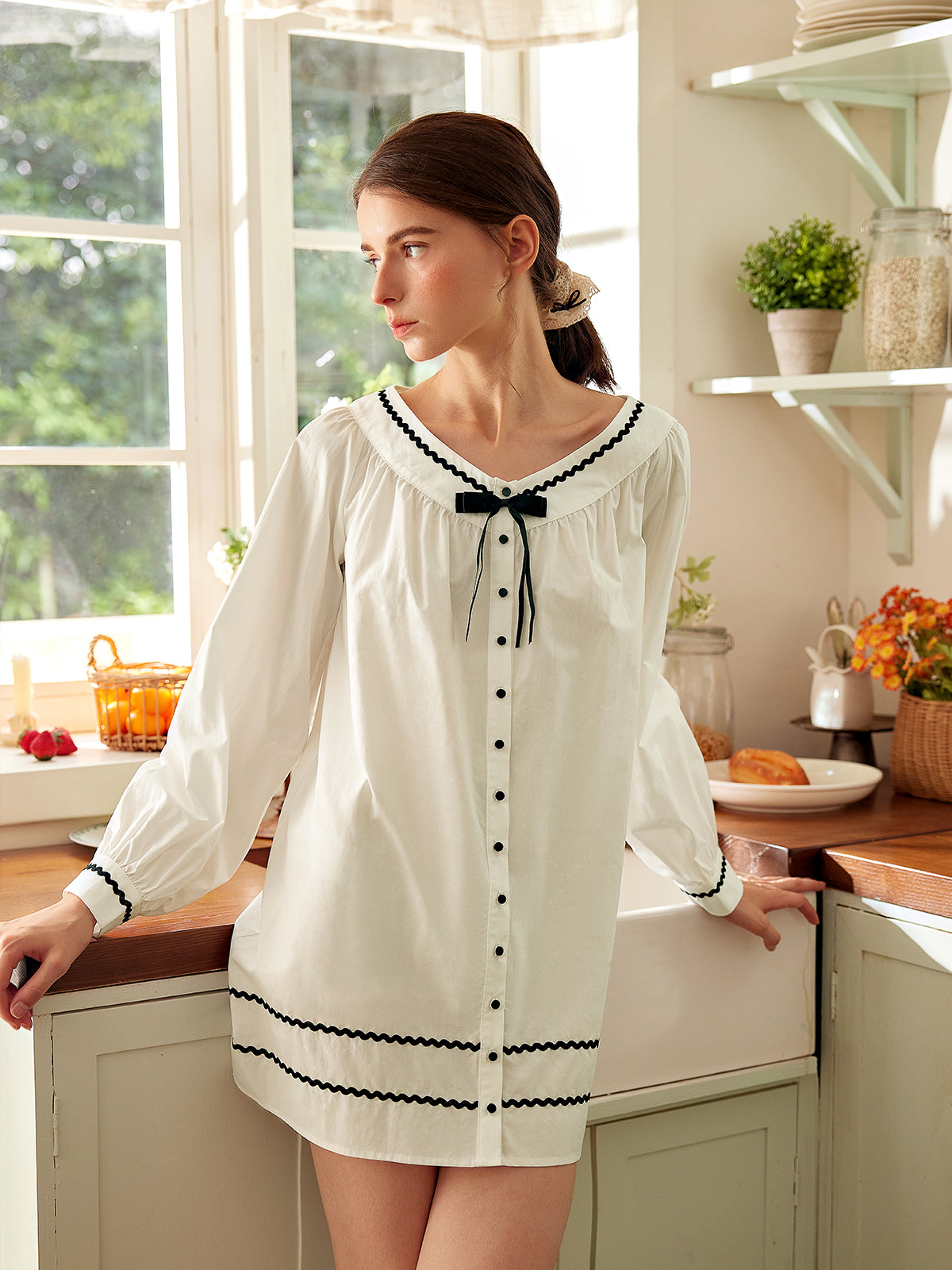 Long Sleeve Nightgown for Women