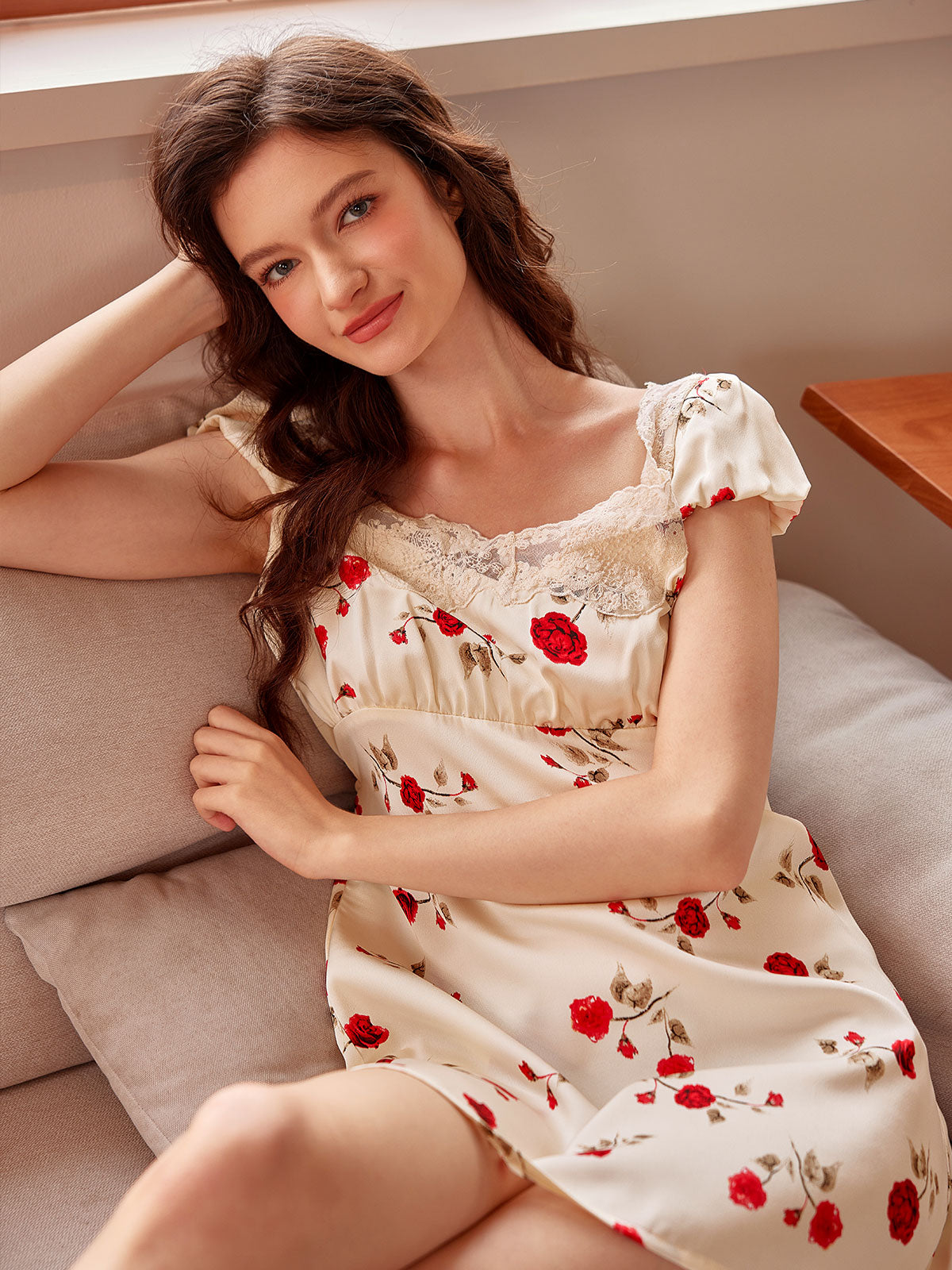 Short Sleeve Nightgown For Women