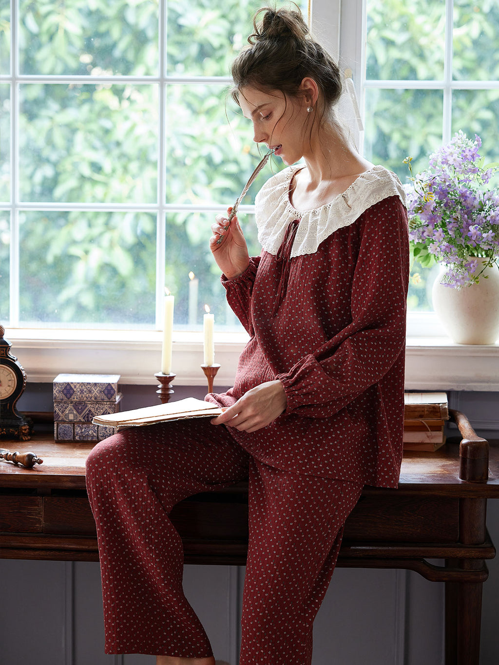 Vintage-Inspired Cozy Pajama Set