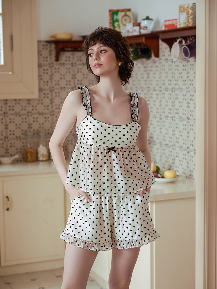 Sleeveless Top Short Pajama Set For Women