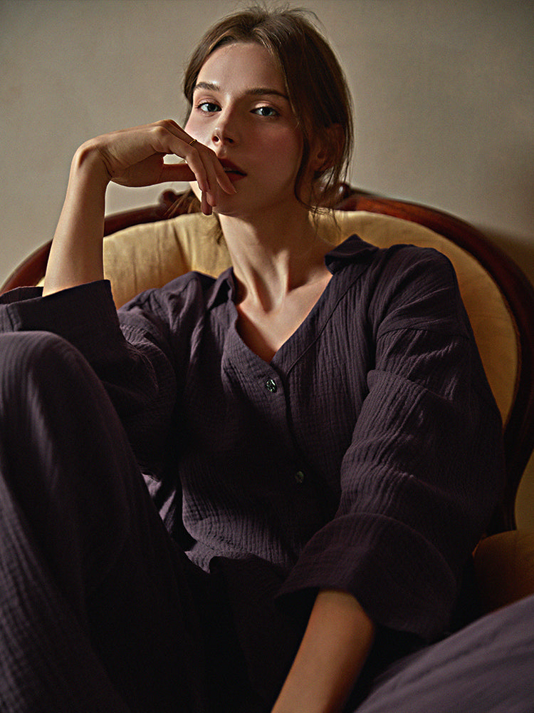 Longsleeve Pant Pajamas Set For Women