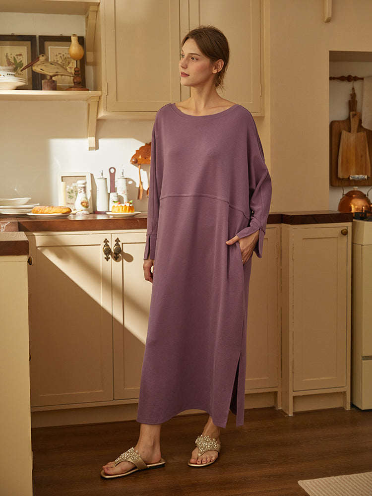 Long Sleeve Maxi Nightgown For Women