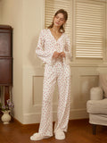 Cotton Long Sleeve Pant Pajamas Set For Women