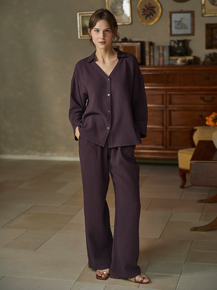 Longsleeve Pant Pajamas Set For Women