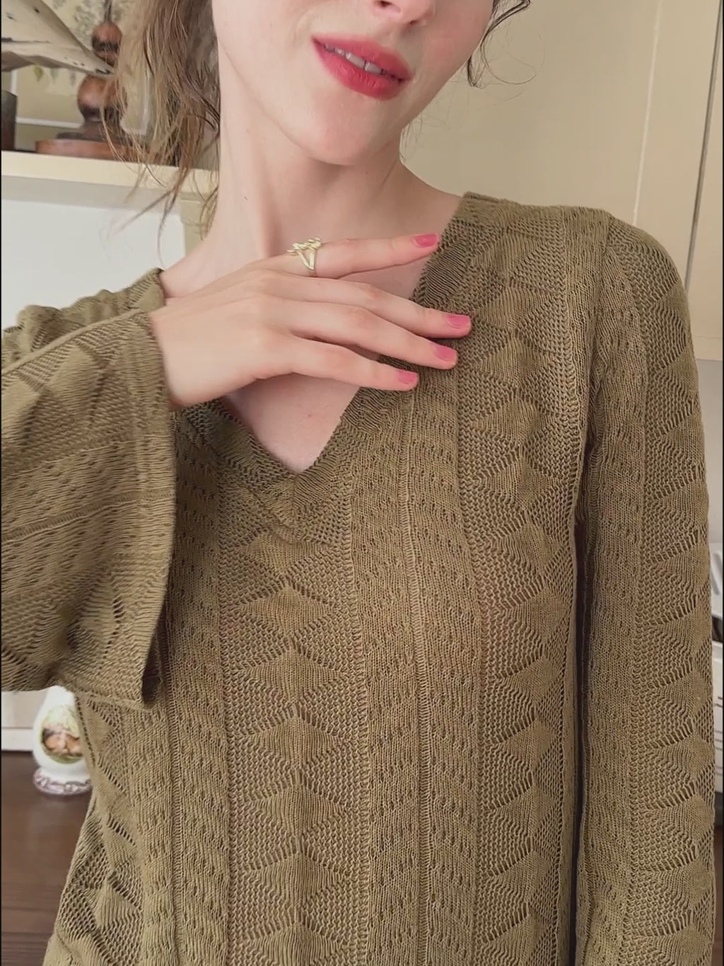 V-Neck Nightgown For Women