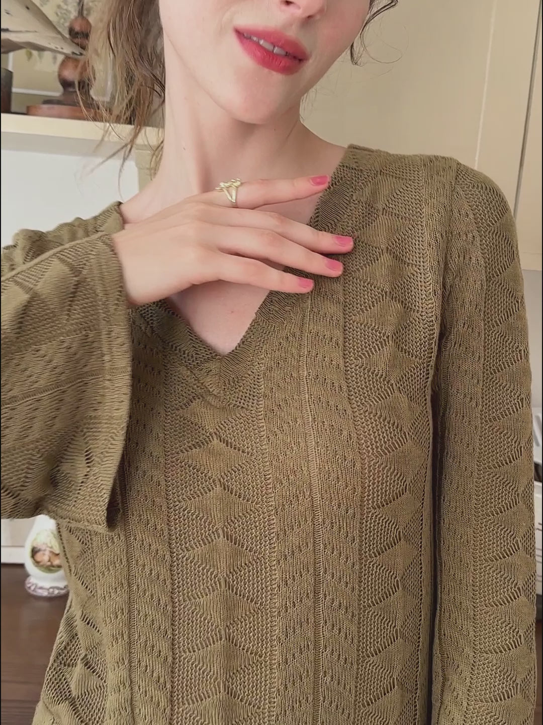 V-Neck Nightgown For Women