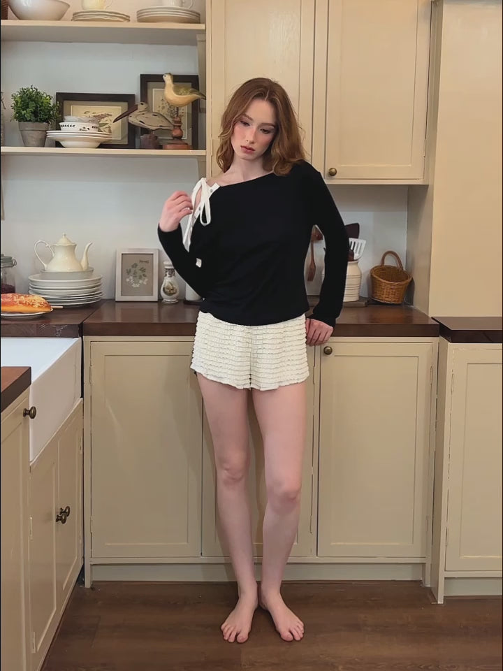 Long Sleeve Short Pajamas Set For Women