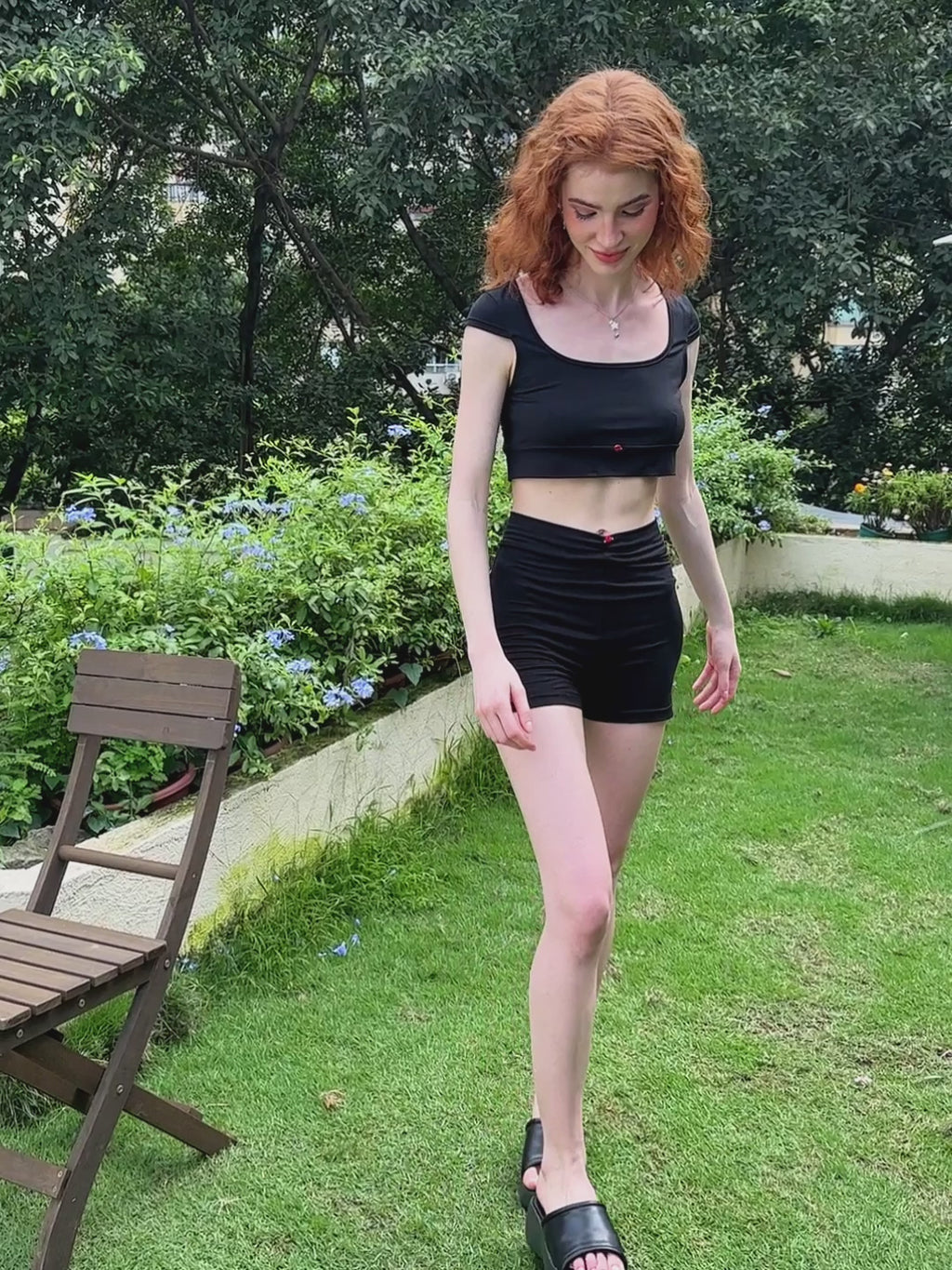 Short Sleeve Top Pajamas Set For Women