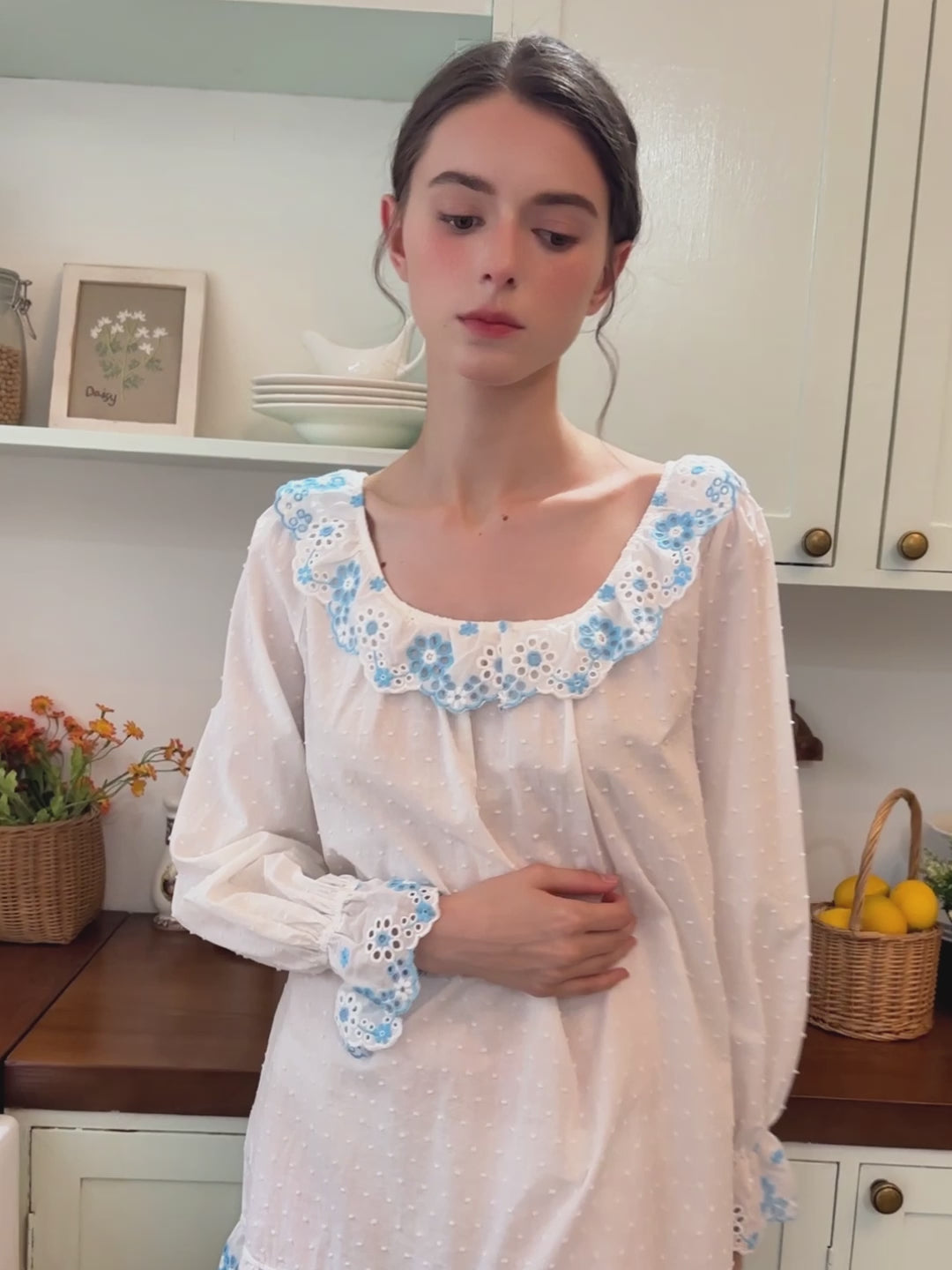 Embroidered Cotton Nightdress