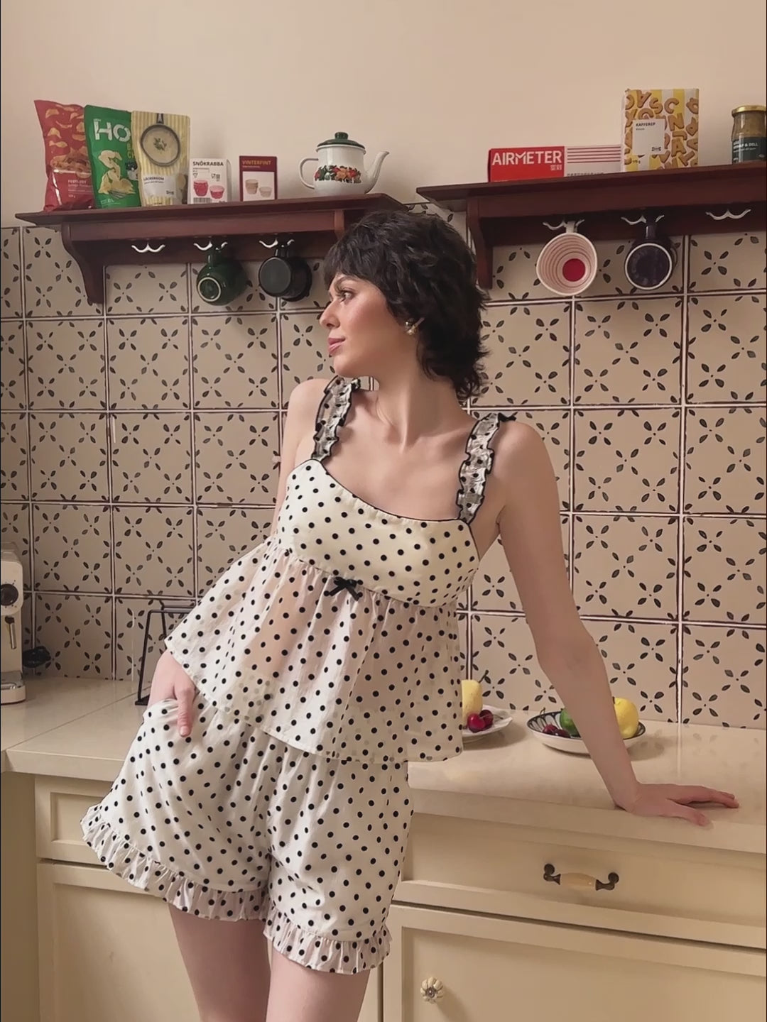 Sleeveless Top Short Pajama Set For Women